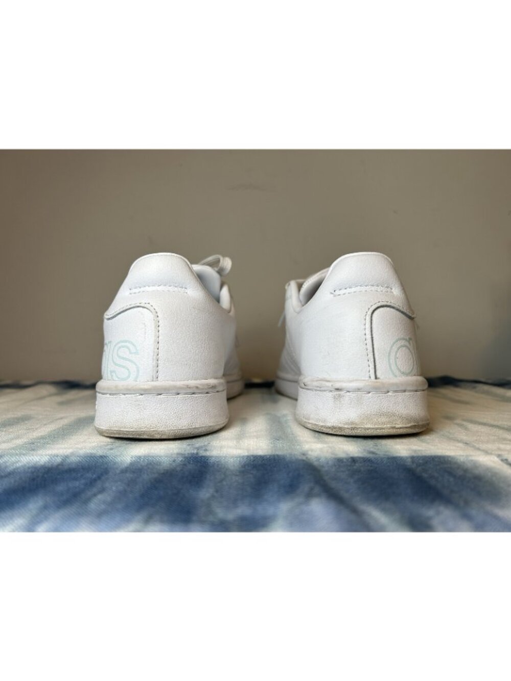 Adidas Neo Women's Cloudfoam Memory Shoes Size 7.5 White Blue 7 1/2 Sneakers - Picture 11 of 12